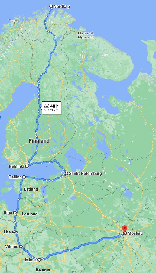 Vom Nordkap nach Moskau